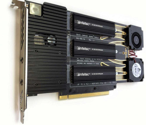 Squid PCI Express Gen 3 Carrier Board for six (6) M.2 NVME PCIe SSD modules Squid PCI Express Gen 3 Carrier Board for six (6) M.2 NVME PCIe SSD modules